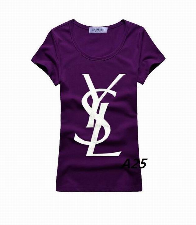 YSL short round collar T woman S-XL-162